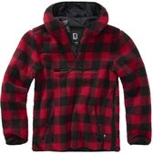 Brandit - Veste pull Teddy Fleece Worker - M - Rouge/ Zwart