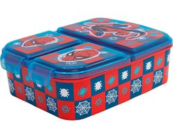 Lunchtrommel met Compartimenten Spiderman Midnight Flyer 19,5 x 16,5 x 6,7 cm Polypropyleen