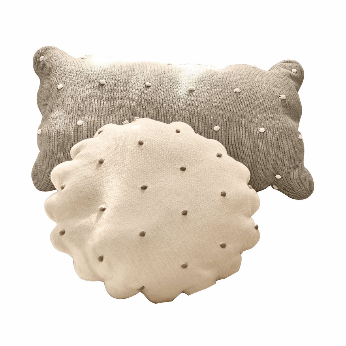 LOBERON Kussen set van 2 Saphie crème/bruin