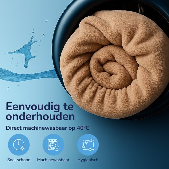 Hoeslaken polaire Decoware® Teddy - Vison - 160 x 200 cm - Extra chaud et doux - Pour Matelas jusqu'à 30 cm