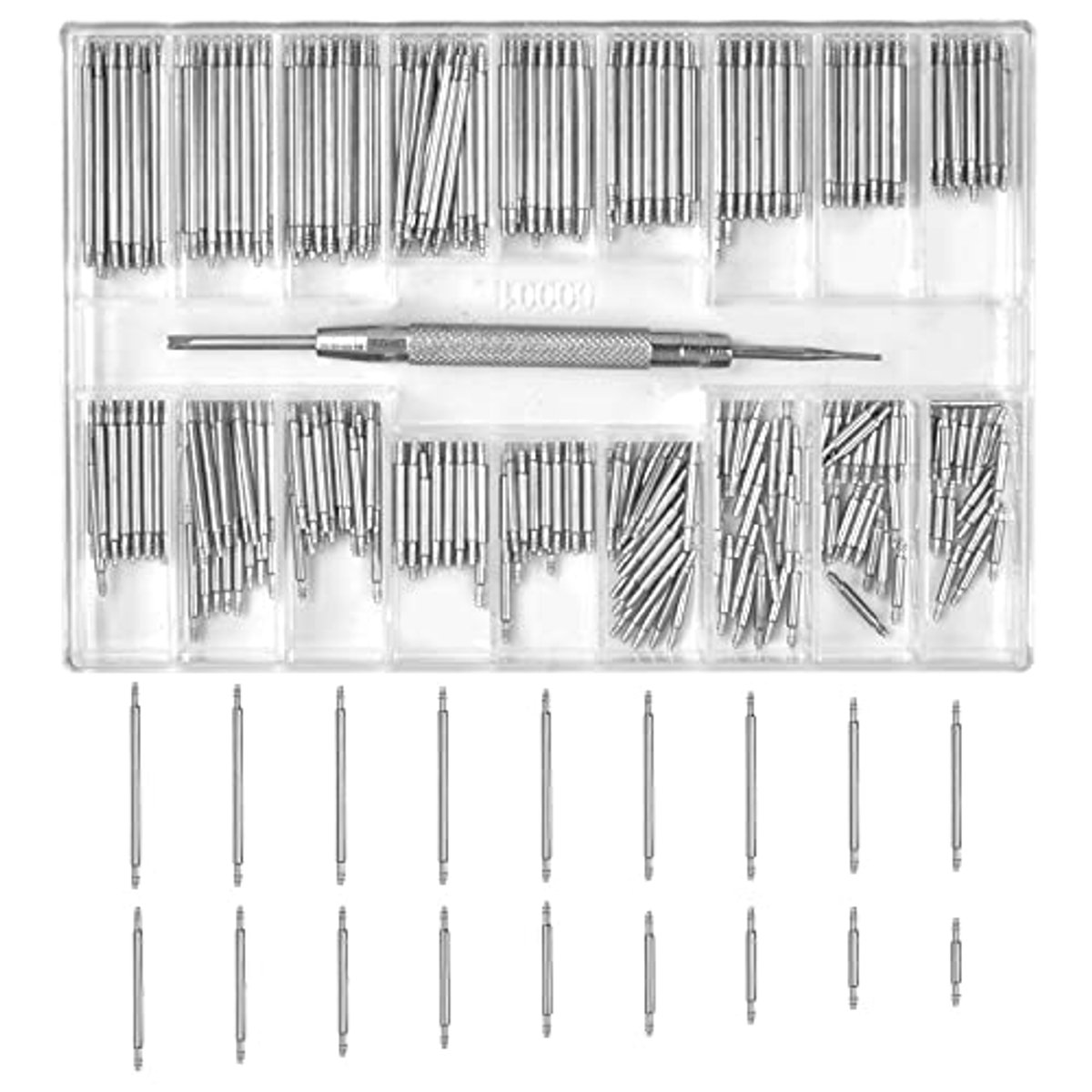 360Pcs Horloge Veerpen Set - Universele Horloge Band Pins en Link Verwijder Tool voor Horloge Reparatie