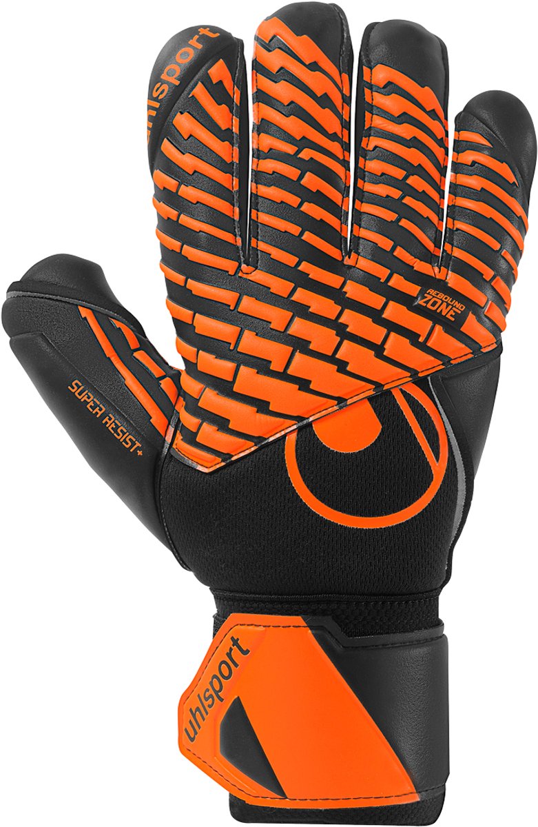 Uhlsport Fm Super Resist+ Hn Keepershandschoenen - Zwart / Fluo Oranje | Maat: 7