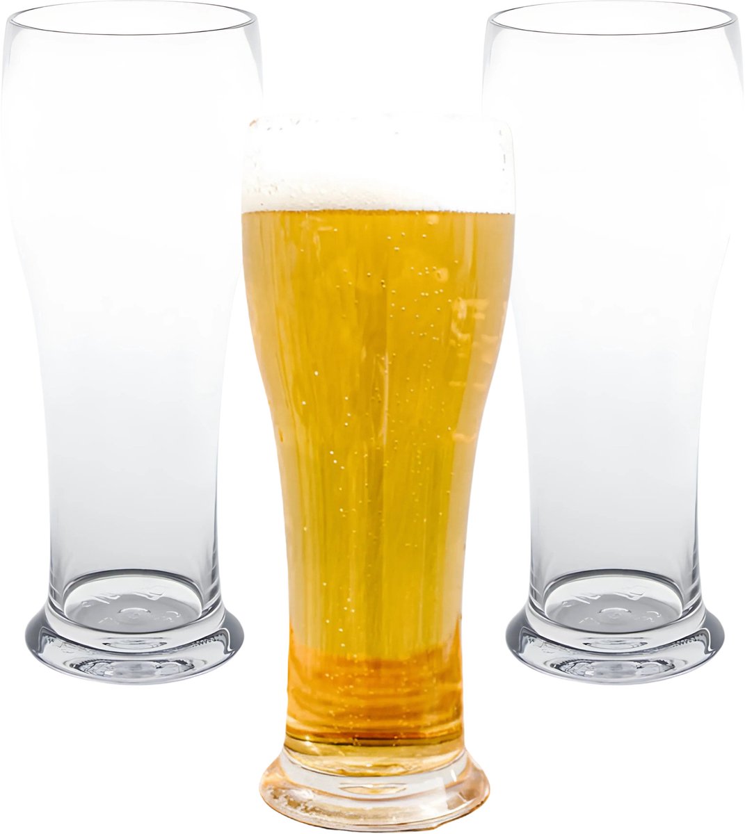MPDrink Bierglas - 12x - SAN kunststof - 25 cl - onbreekbaar - herbruikbaar - bierglazen