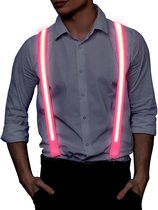 YeahBoom Lichtgevende bretels met LED-verlichting voor muziekfestival, Halloween, rave-party, Kerstmis, neon-oplichtende donkere feestartikelen, blauw, 10
