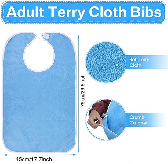 XINGFU-Bavoir du repas adulte imperméable personnes âgées dinant