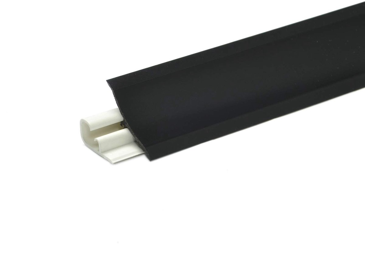 DQ-PP 1,5 m HOEKLIJST - Zwart - 23 x 23 mm - PVC - GRATIS schroeven - Keukenlijst Werkblad