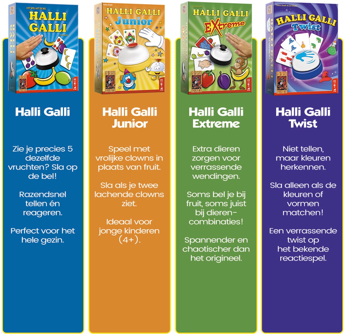 999 Games - Halli Galli - Actiespel - Het spel met de bel - Kinderspel - Gezelschapsspel - Familiespel - Reactiespel - Klein cadeautje — afbeelding 2