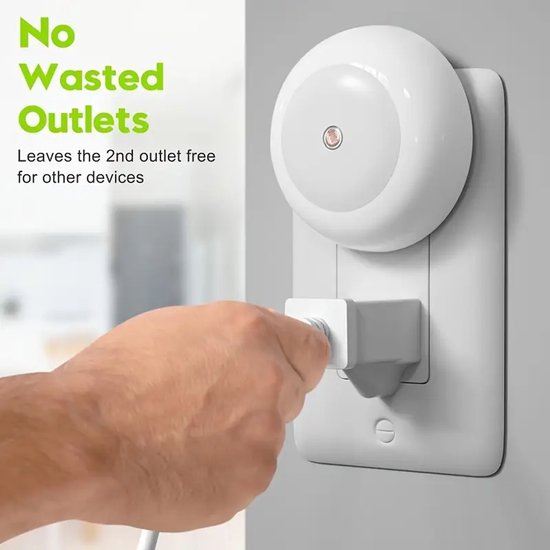 Daity[5-pack] Nachtlampje, stopcontact, automatisch detecterend, koelwit LED-nachtlampje, 0,5 W, geschikt voor slaapkamer, badkamer, gang, keuken (koelwit licht) van Merkloos — afbeelding 5