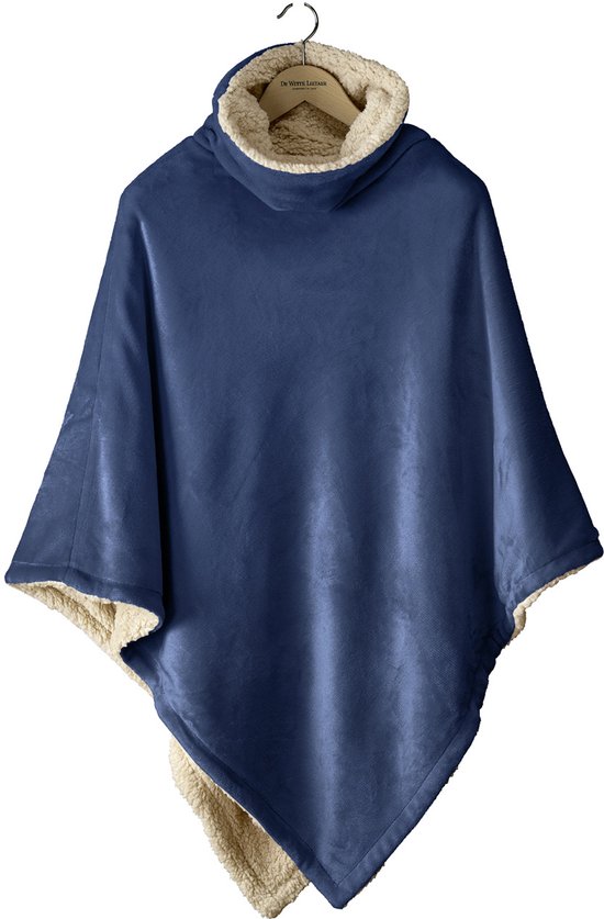 De Witte Lietaer Ganges Teddy Poncho bleu royal