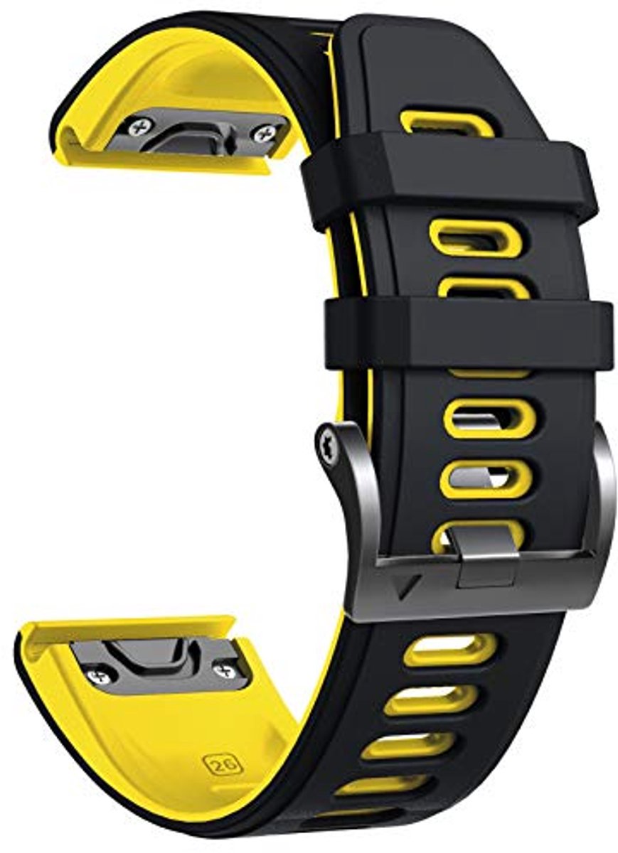 Siliconen Polsband voor Garmin Fenix 3/5/6 - Quick-Fit Armband, 26 mm, Comfortabel en Duurzaam, Meerdere Kleuren