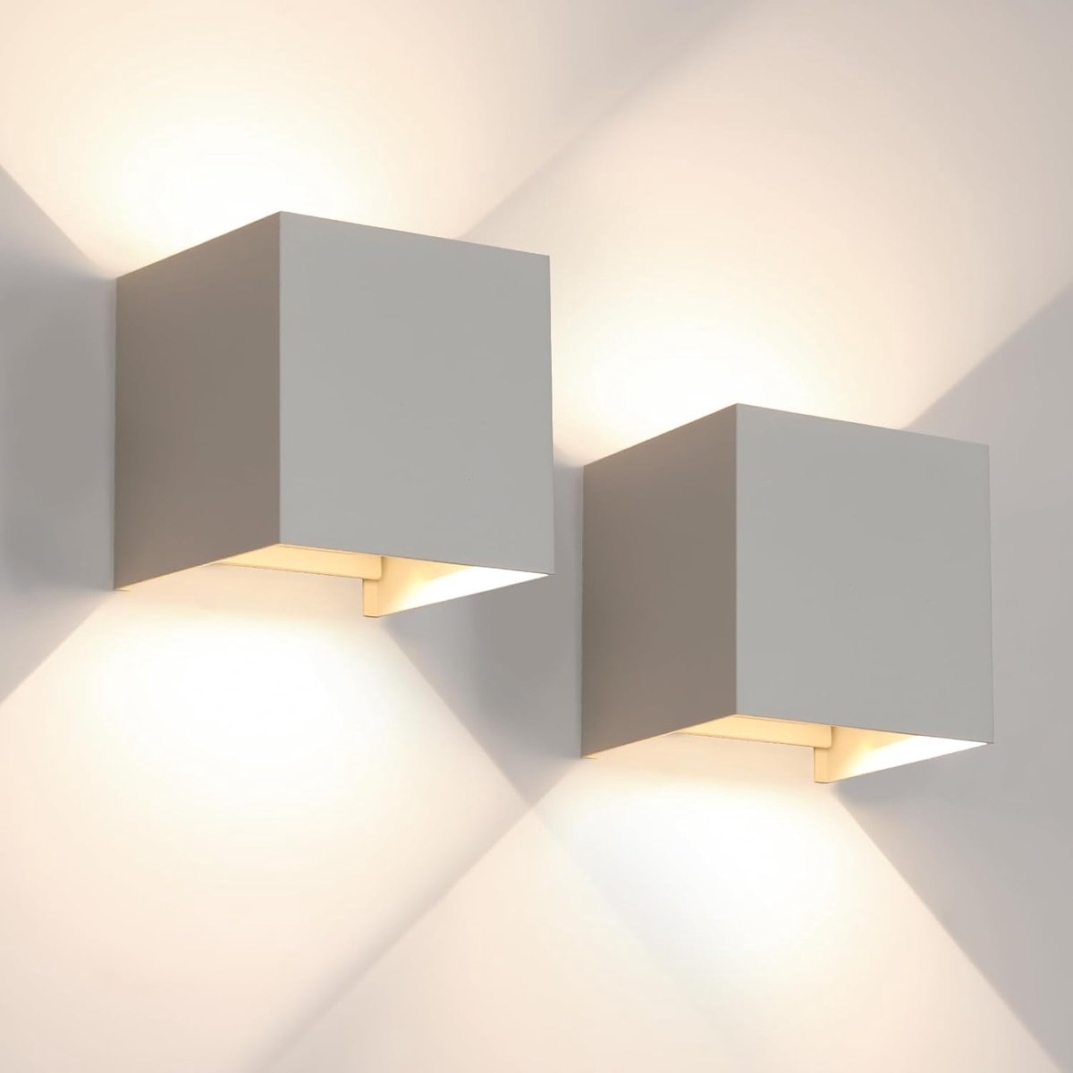 Haobosic Waterdicht - Wandlamp - 2-Pack - 4000K - Instelbare hoek