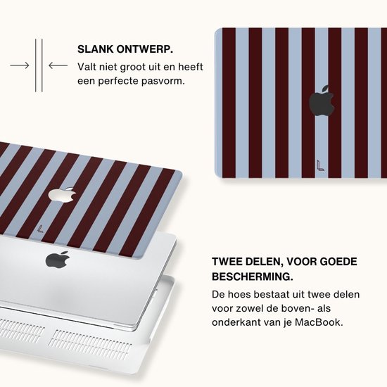 Housse Lunso pour MacBook Air 13 pouces (2022-2025) - Bordeaux