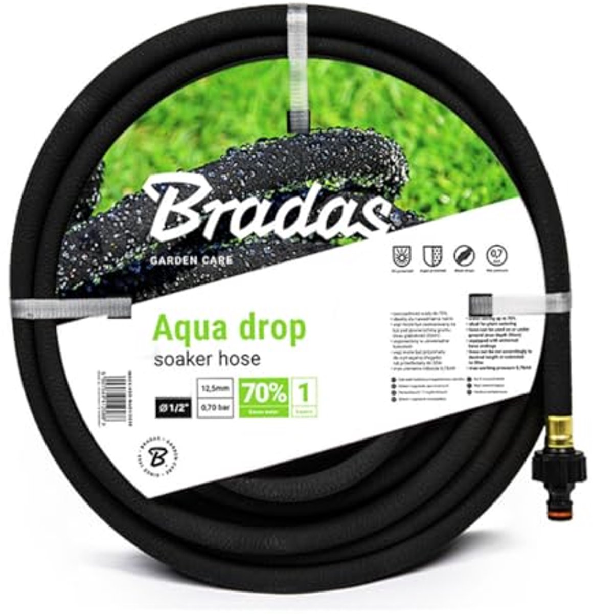 Aqua-Drop Druppelslang 30 m - Zwarte Tuinslang