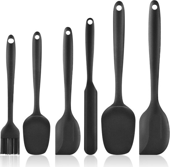 Siliconen Kooklepel Set Spatel En Keukenschraper 6 Stuks siliconen-kooklepel-set-spatel-en-keukenschraper-6-stuks