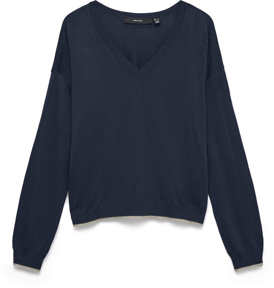 VERO MODA - VMBELLA LS 2 WAY V-NECK PULLOVER NOOS - Dames - Gebreide truien