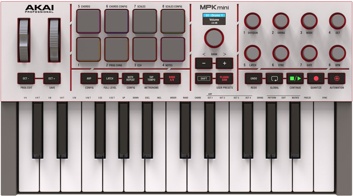 AKAI Professional MPK mini IV Gray - Midi Keyboard
