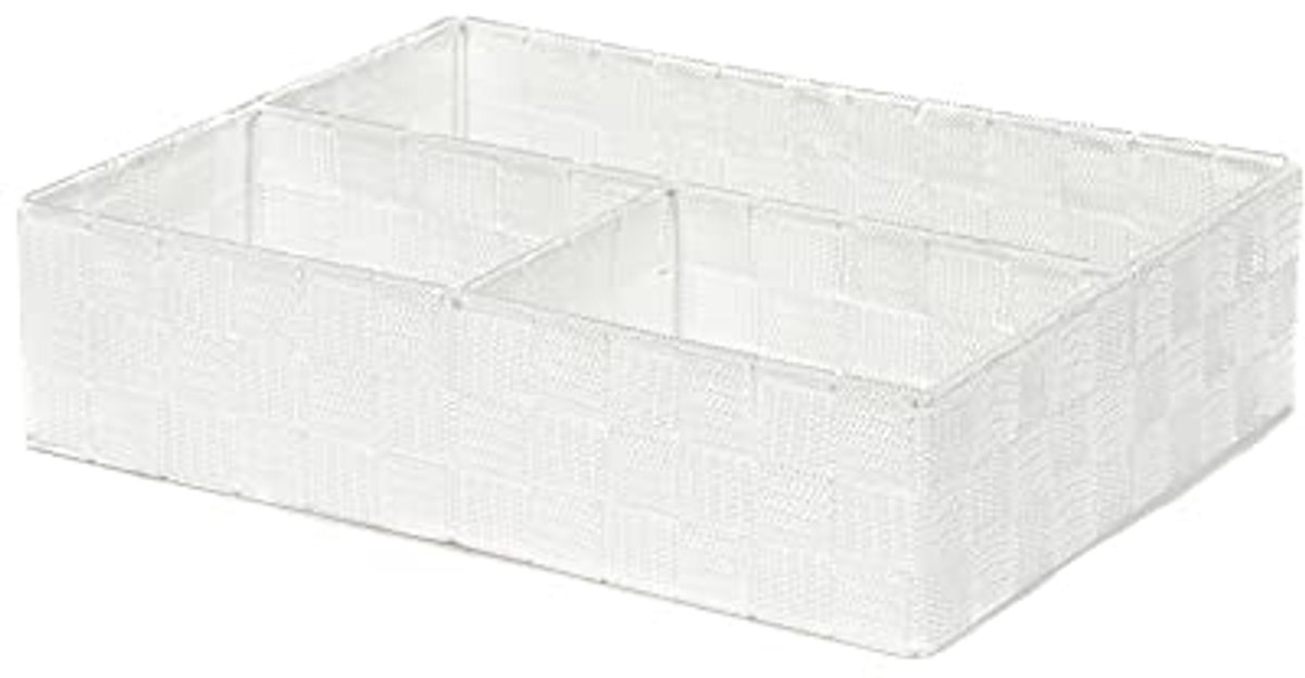 Lade Organizer met 3 Compartimenten - Wit - 32 x 25 x 8cm