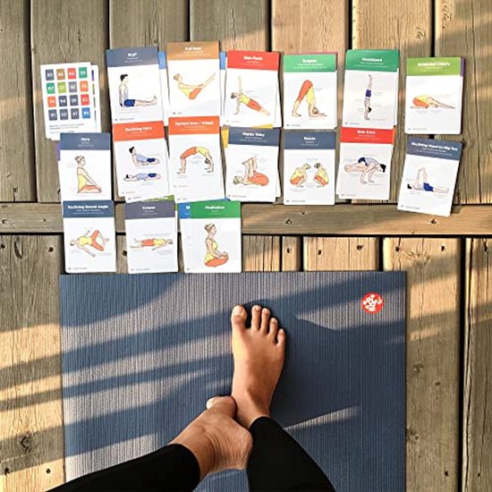 Complete set yoga kaarten voor beginners en gevorderden - Oefen met asana's en sanskriet thuis — afbeelding 2