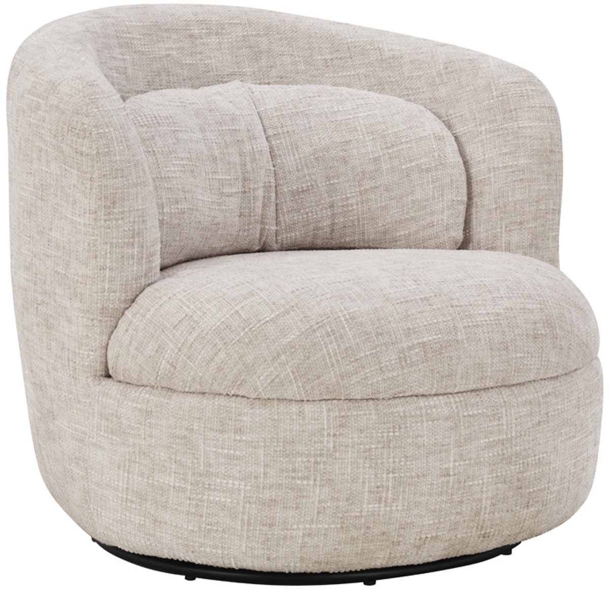 DÉJA Living Draaifauteuil Lilou - Greige Stof - Zithoogte 40cm