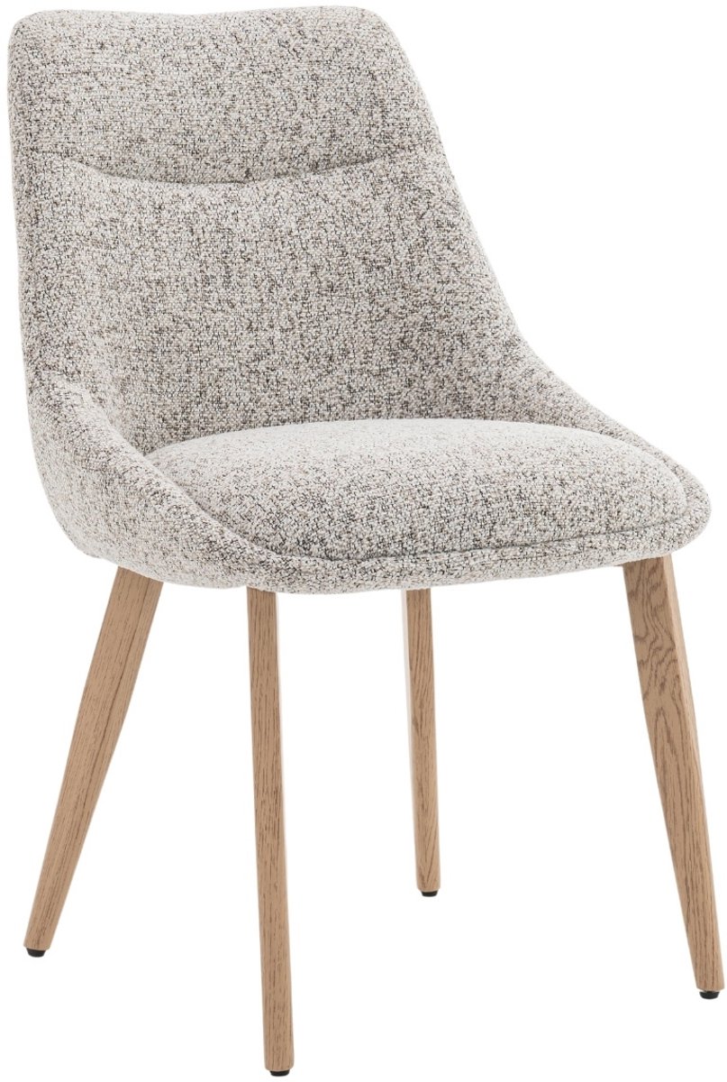 DÉJA Living Eetkamerstoel Malou - Beige/Naturel - Set van 2
