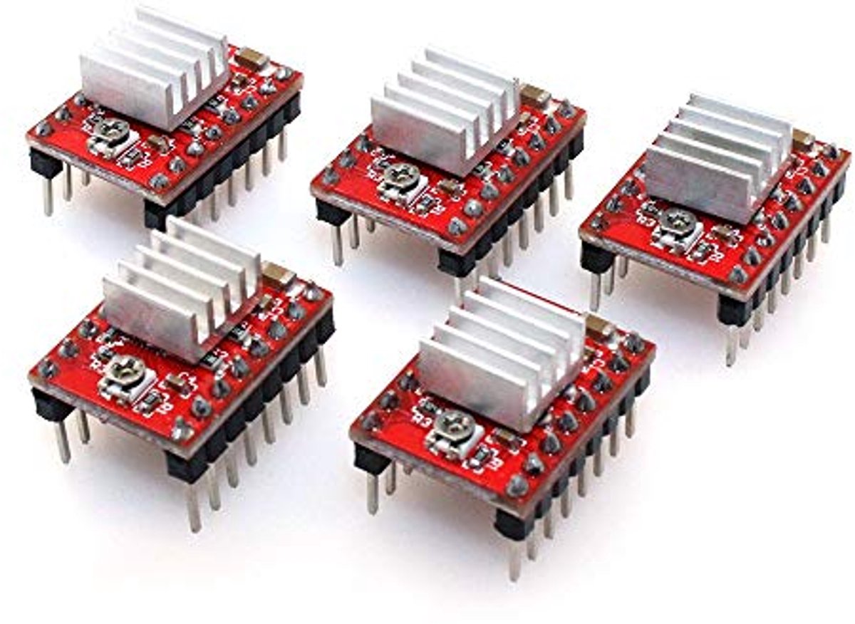 5-delige 3D-printer Stappenmotor Driver Module A4988