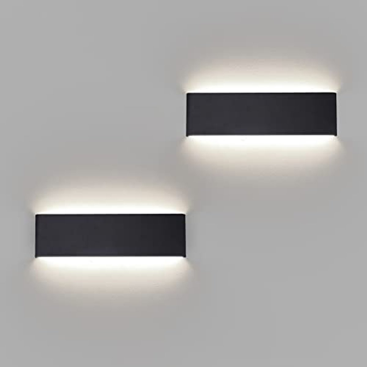 Moderne LED wandlampen voor binnen - 10W, 31 cm, zwart, up-down verlichting