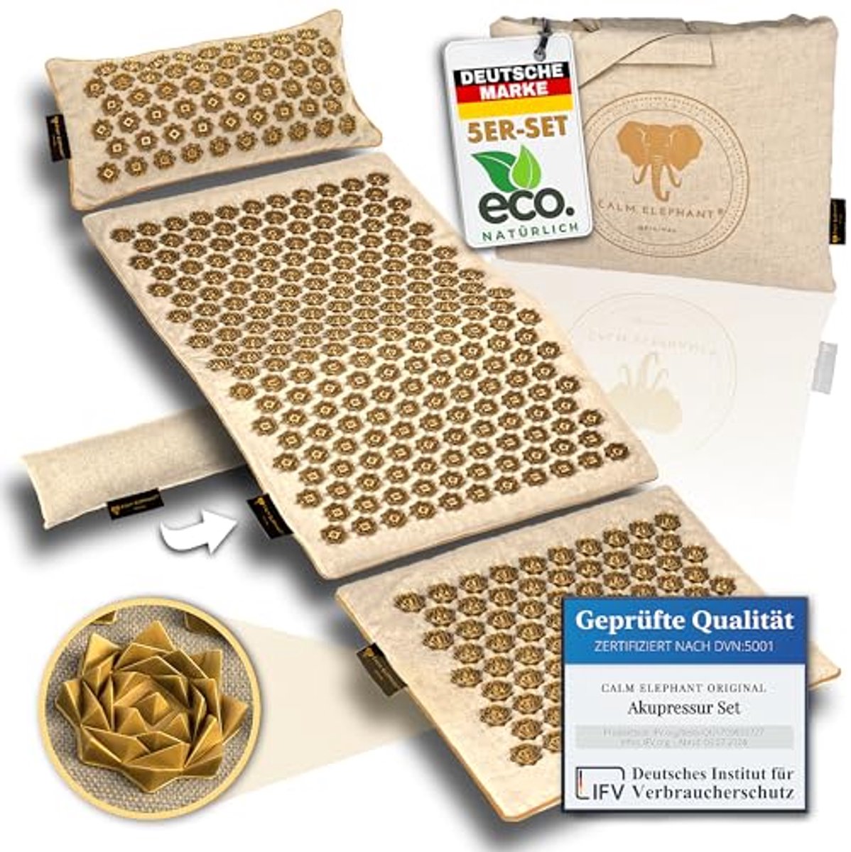 Ergonomische Acupressuurmat XL-set voor Ultieme Ontspanning
