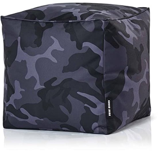 Foto: Camouflage voetenbank outdoor poef kruk 40x40x40 cm voor zitzakken en loungestoelen