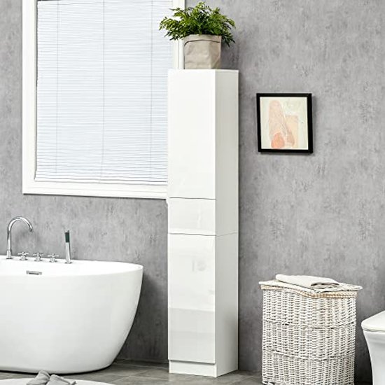 Kolomkast Infinity 160 cm Hoogglans Wit