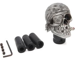 Allecto plus - Zilveren Skull Head Handleiding Gear Shift Knop voor Auto's met Unieke Vorm - Auto Accessoire Trend