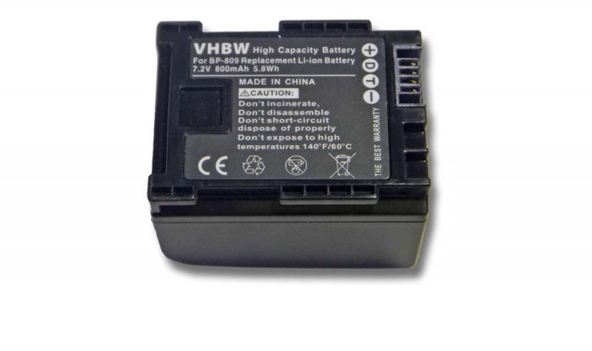Camera accu compatibel met Canon BP-809 / 800 mAh