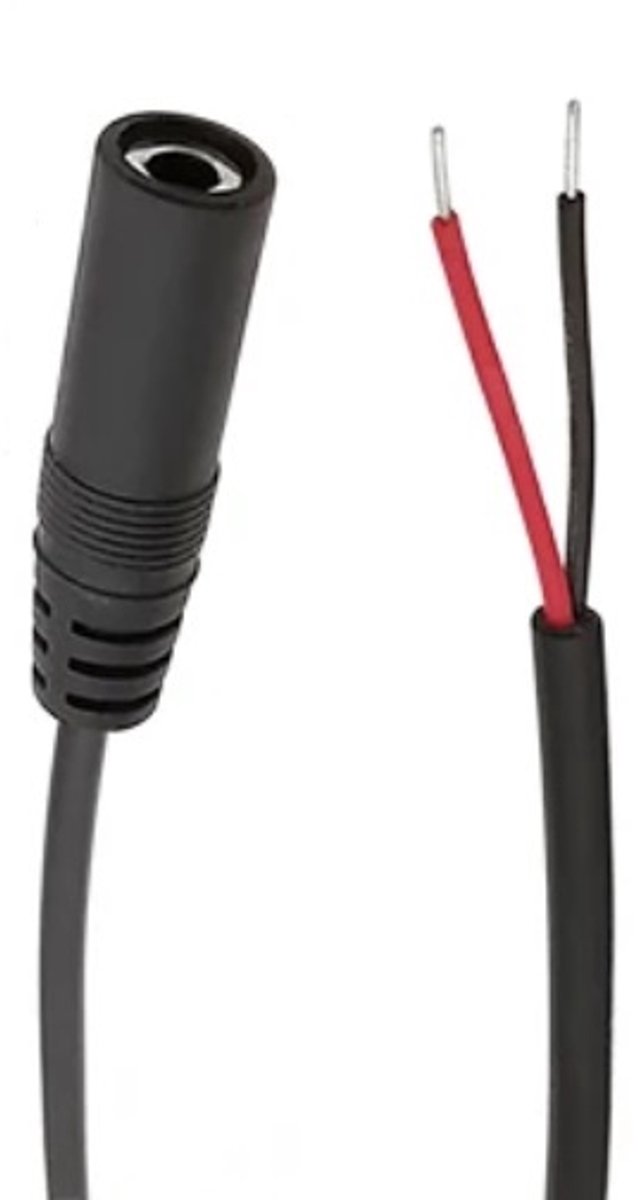Image of 3,5mm Jack (v) mono - open eind audiokabel | zwart | 1 meter