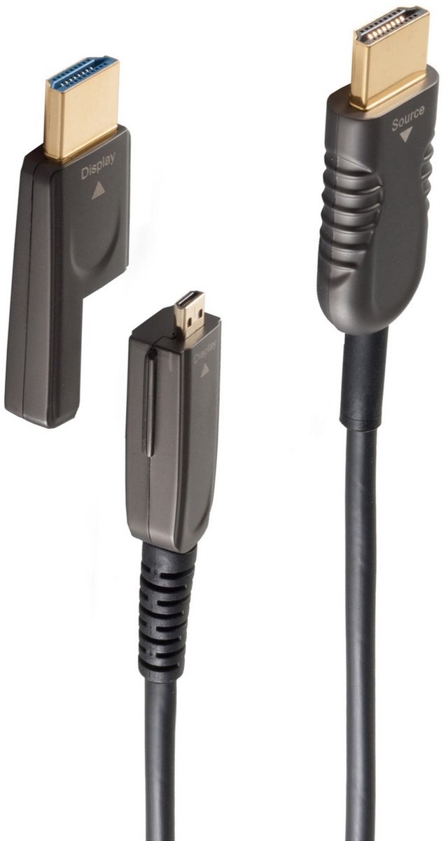 S-Impuls Actieve HDMI optical fiber kabel met smalle connector - versie 2.0 (4K 60Hz HDR) - 20 meter