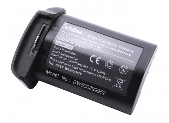 Camera accu compatibel Canon LP-E4 LP-E4N 11,1V 2200mAh Lithium-Ion batterij reserve voor Canon EOS 1D serie