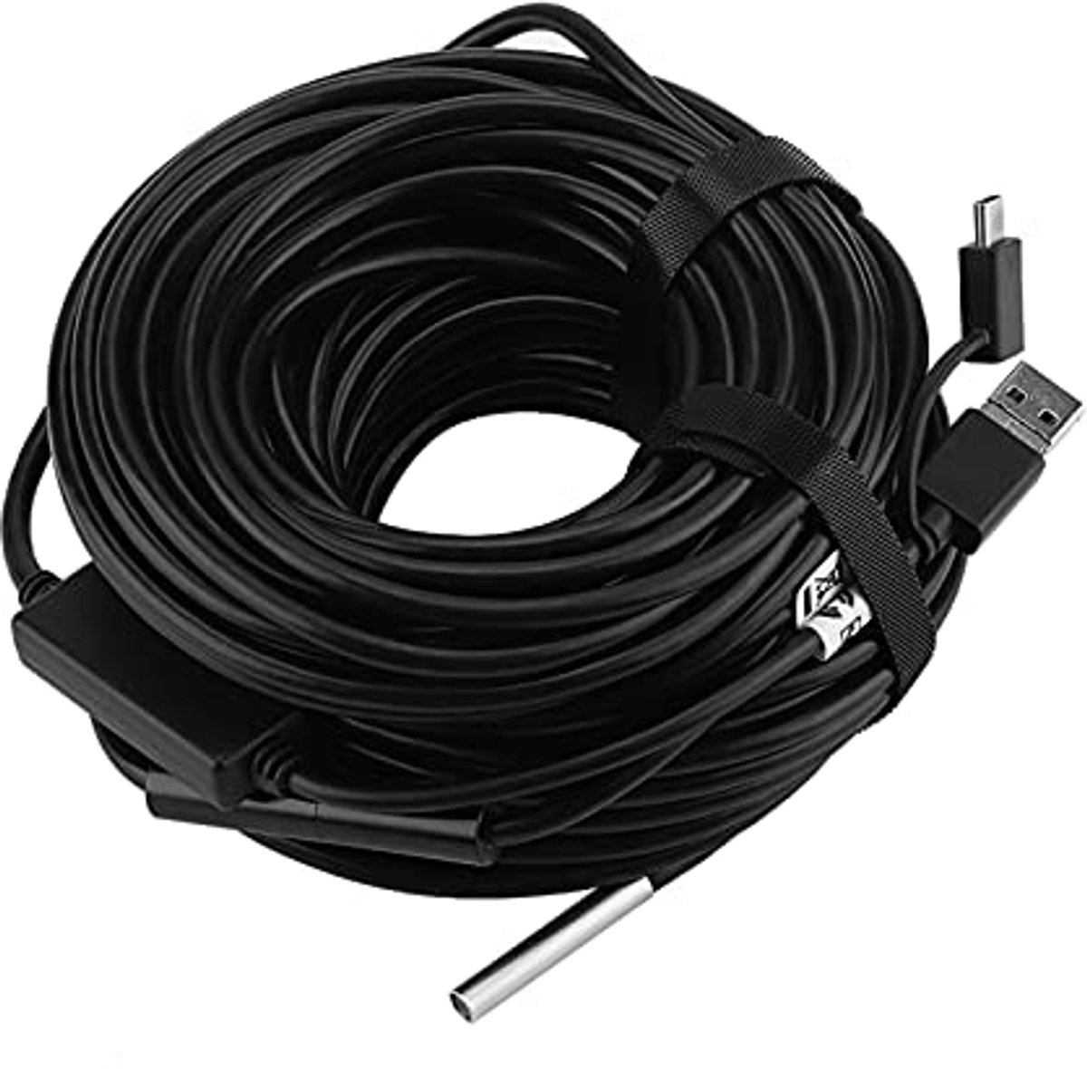 Draagbare USB-endoscoopinspectiecamera met 5,5 mm 20 m ledlicht aan de bovenkant voor smartphone/tablet/computer
