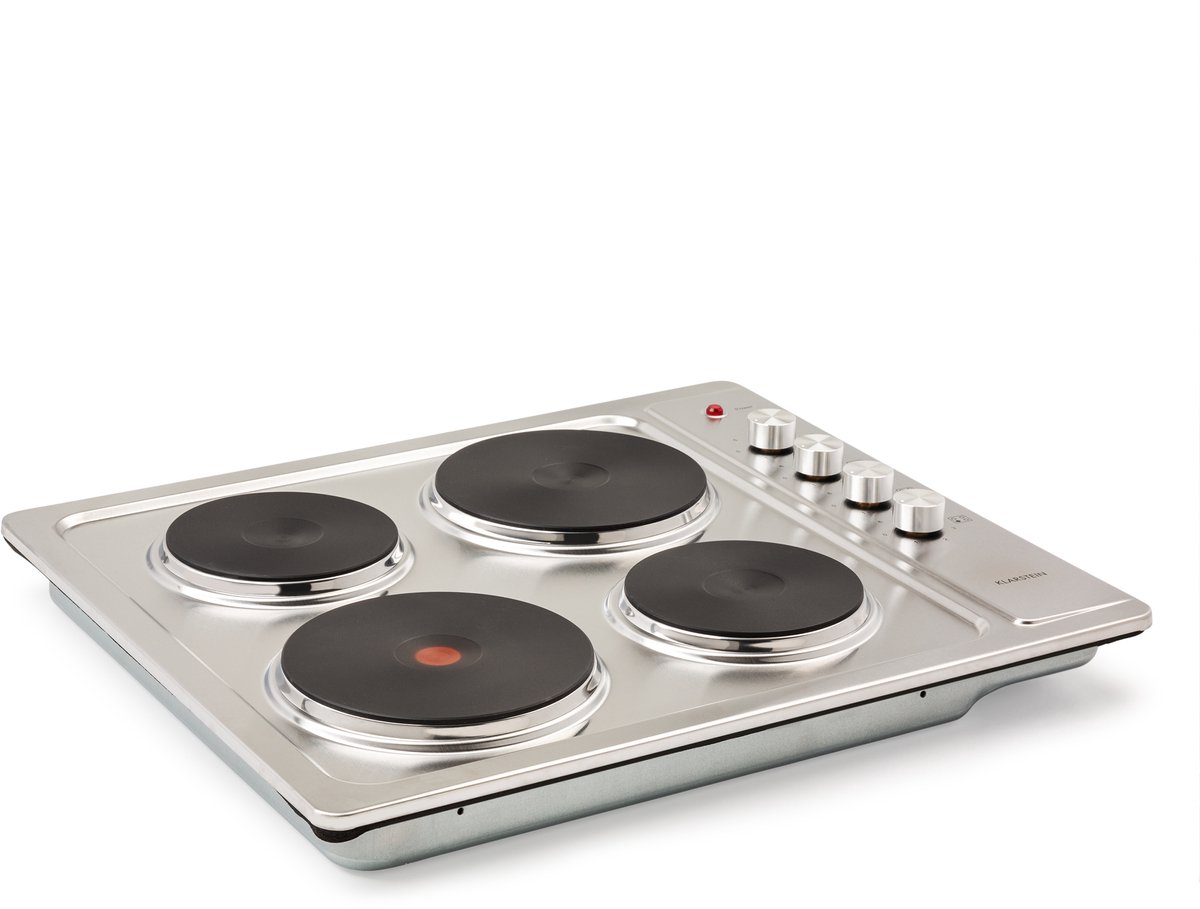 Appetito 4 Massekochfeld | 4 Platten | Restwärmeanzeige | Edelstahl 60 cm