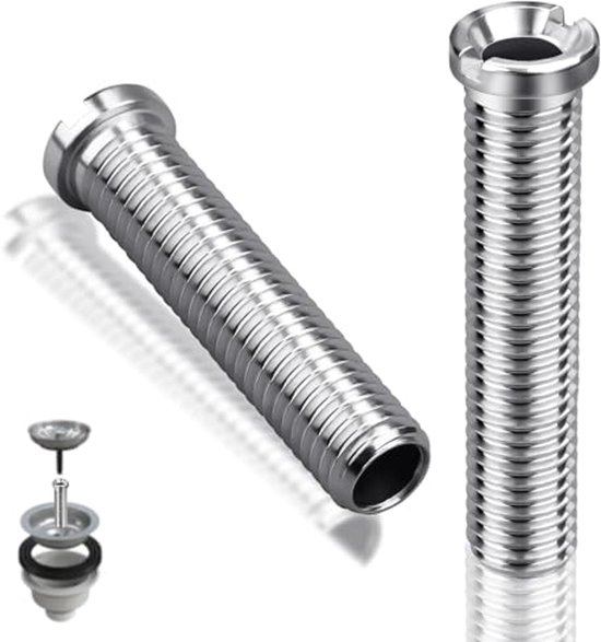 Holle schroef voor zeefkorfventiel, M12 x 1,75 x 36 mm, 2 stuks, compatibel met Franke 3,5 inch afvoerset, vervanging voor artikel 133.0024.186, van Holle schroef voor zeefkorfventiel, M12 x 1,75 x 36 mm, 2 stuks, compatibel met Franke 3,5 inch afvoerset, vervanging voor artikel 133.0024.186, van