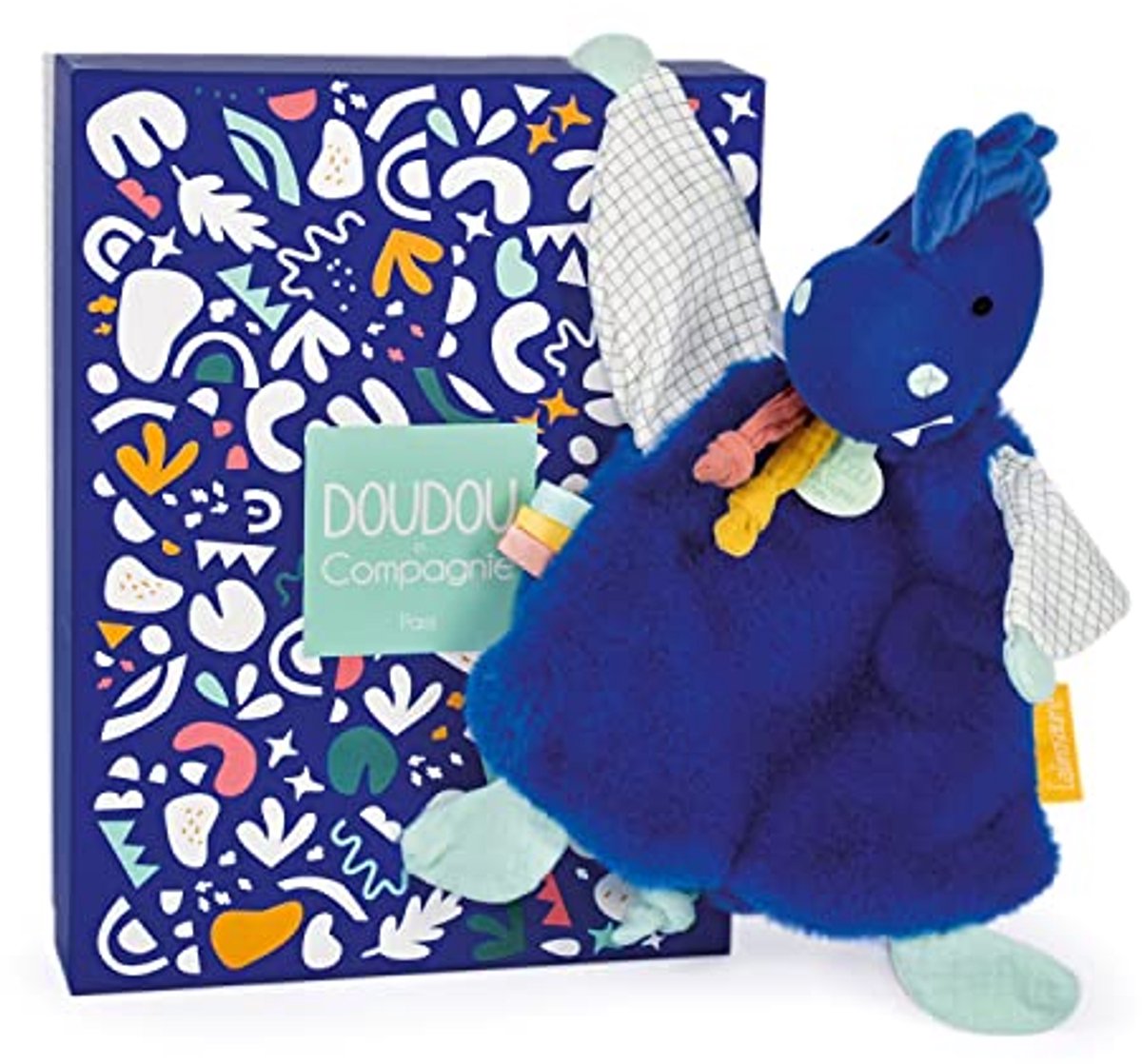 Pluche Dino Knuffel - Ultra-zachte Kinderknuffel - 25 cm - Blauw - Ideaal Geschenk voor Baby's