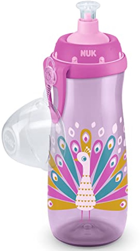 Drinkfles voor kinderen, roestvrij staal, 400 ml, lekvrij, met één hand