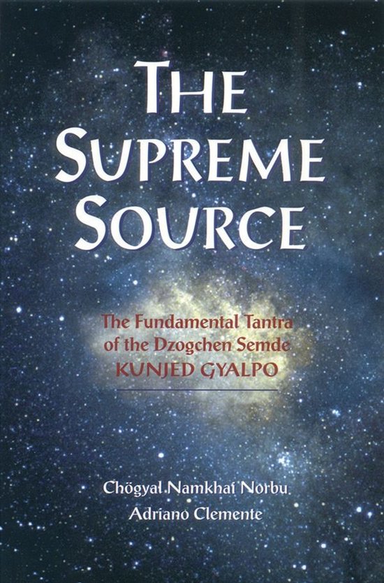 Boek met de titel 'THE SUPREME SOURCE', met een kosmisch, sterrenhemel-achtig thema.