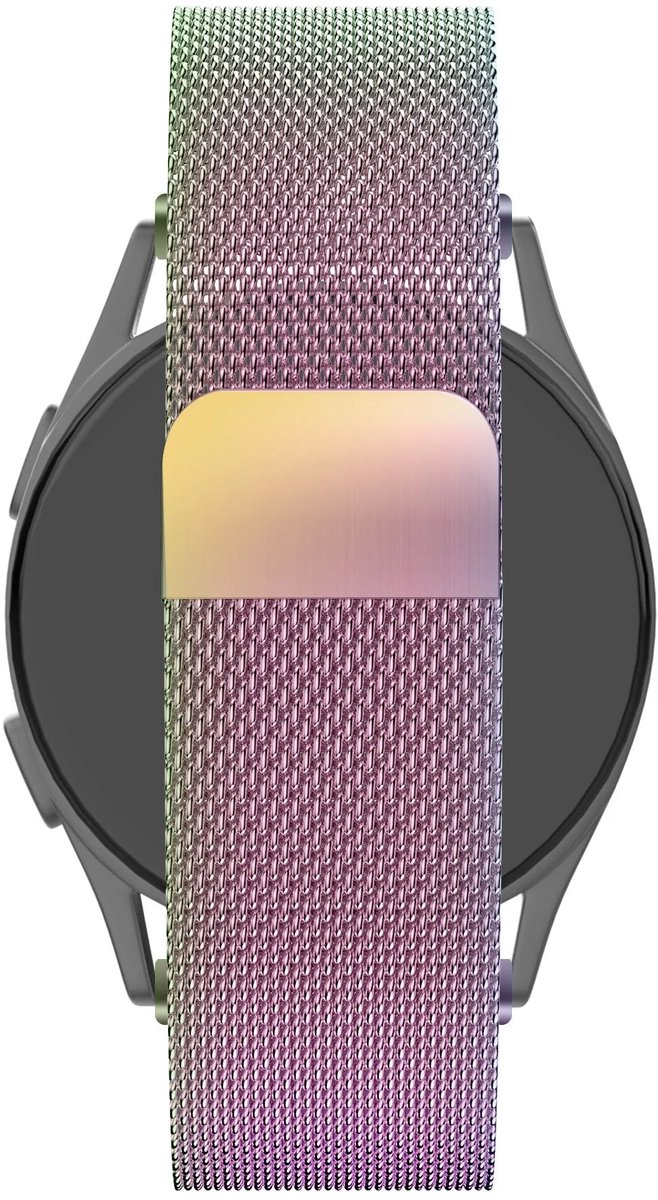 Bandz Hoogwaardige Milanese Loop band met magneetsluiting - geschikt voor Garmin Vivoactive 6 / 5 / 3 / Vivomove HR / Style / Luxe / Sport / Trend / Forerunner 645 / 245 / 165 / 55 / Approach S12 / S40 / S42 / S44 / S50 / Venu SQ / SQ2 (parelmoer)