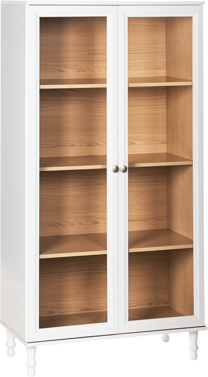 TINGLEDALE - Vitrinekast - Wit - 80 cm - Hout