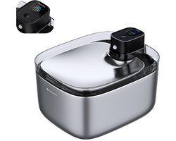 Maxipets Aqua NOVA® Draadloze Drinkfontein Kat & Hond - 5.5L RVS Kattenfontein met UV-sterilisatie & LCD Display – Waterfontein kat - Fluisterstil <20dB