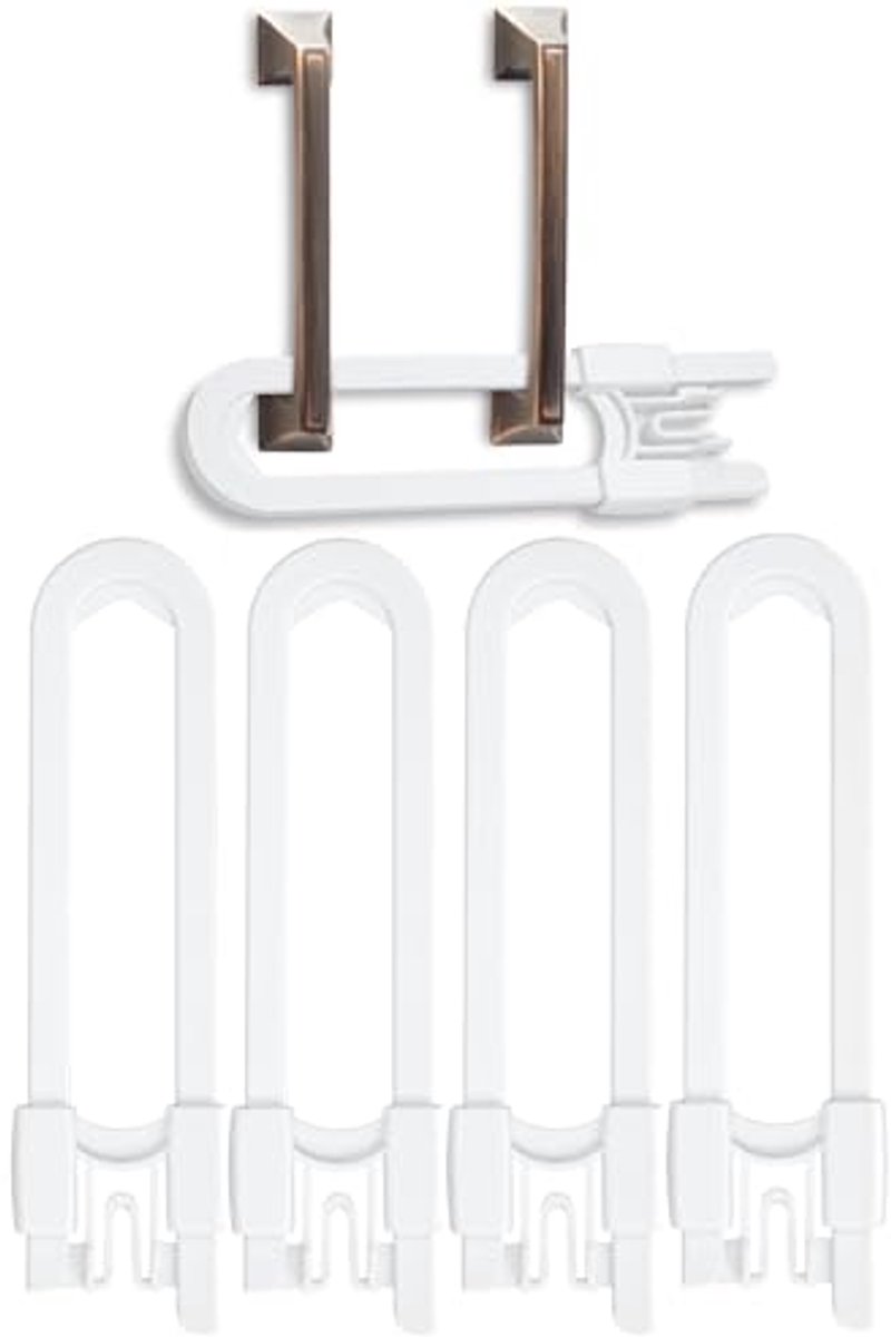 Image of Aanpasbare U-vormige Kindveilige Sluitingen voor Keuken, Badkamer en Opslagkasten - 4 stuks