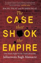 Boek 'The Case that Shook the Empire'. In gele tekst met zwarte accenten op een bakstenen achtergrond. 'By accepting Sir Michael O'Dwyer's challenge, Sir Sankaran Nair had put the British constitution and the British people on trial. They [were] tried and found wanting.' - MAHATMA GANDHI
