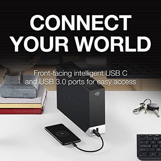 Externe harde schijf 10TB met USB-C en USB 3.0 voor PC en Mac van Merkloos — afbeelding 3