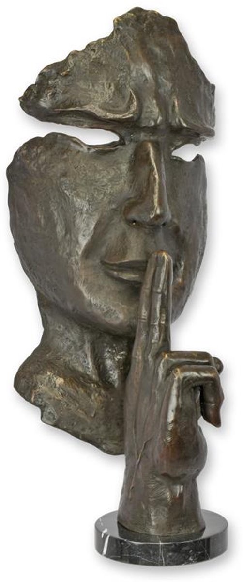 Bronzen beeld - Speak No Evil - sculptuur - 59,9 cm hoog