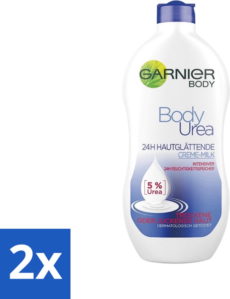 2 x Garnier - Body - Bodylotion - Urea - Gladmakend - Karitéboter - 400 ml - Bodylotion - Urea - Karitéboter - Droge Huid - Hydratatie