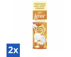 2 x Lenor - Geurbooster - Amber & Orchidee - Non-Stop Frisheid - 19 Wasbeurten - Lenor Geurbooster - Wasgeur - Geurparels - Langdurige Geur - Amber & Orchidee