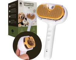 Kattenborstel en Hondenborstel – Stoomborstel kat – Kattenhaar Verwijderaar – Kattenkam – Dierenborstel – Haarstoomer – Borstel Tegen Kattenharen – Anti-verhaar – Ontklitborstel – Ontwarringsborstel – Haarverwijderaar – Prime AnimalZ Premium – Wit